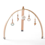 Portique d'éveil en bois pour bébé avec jouets suspendus