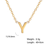 Personalisierte Buchstaben-Halskette mit Anhänger, 18K Gold
