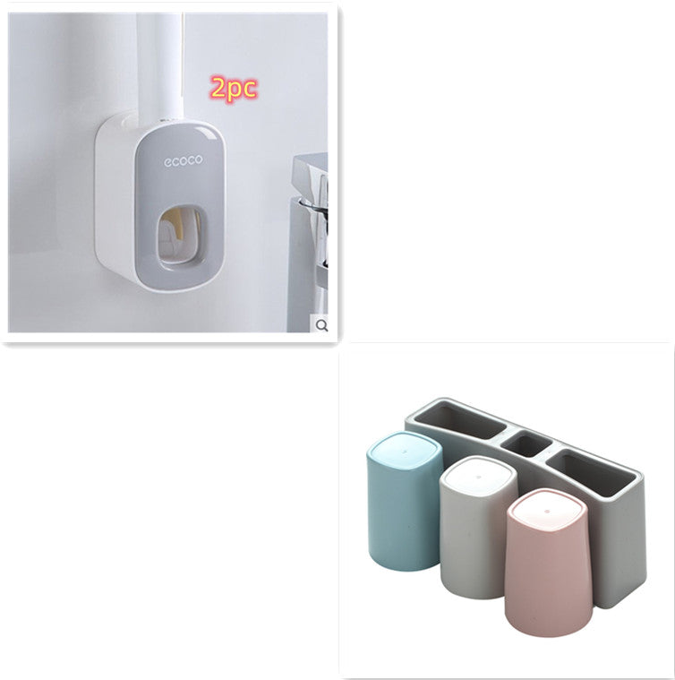 Automatischer Zahnpastaspender mit Zahnbürstenhalter-Set