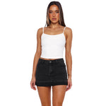 Stretch Denim Mini Skirt