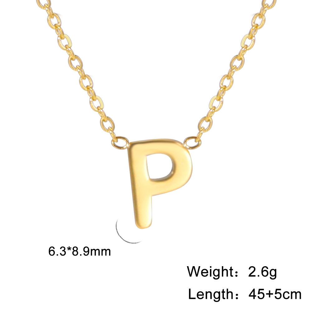 Personalisierte Buchstaben-Halskette mit Anhänger, 18K Gold