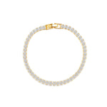 Classic -style Brass Square Bracelet with Diamond-studded Chain