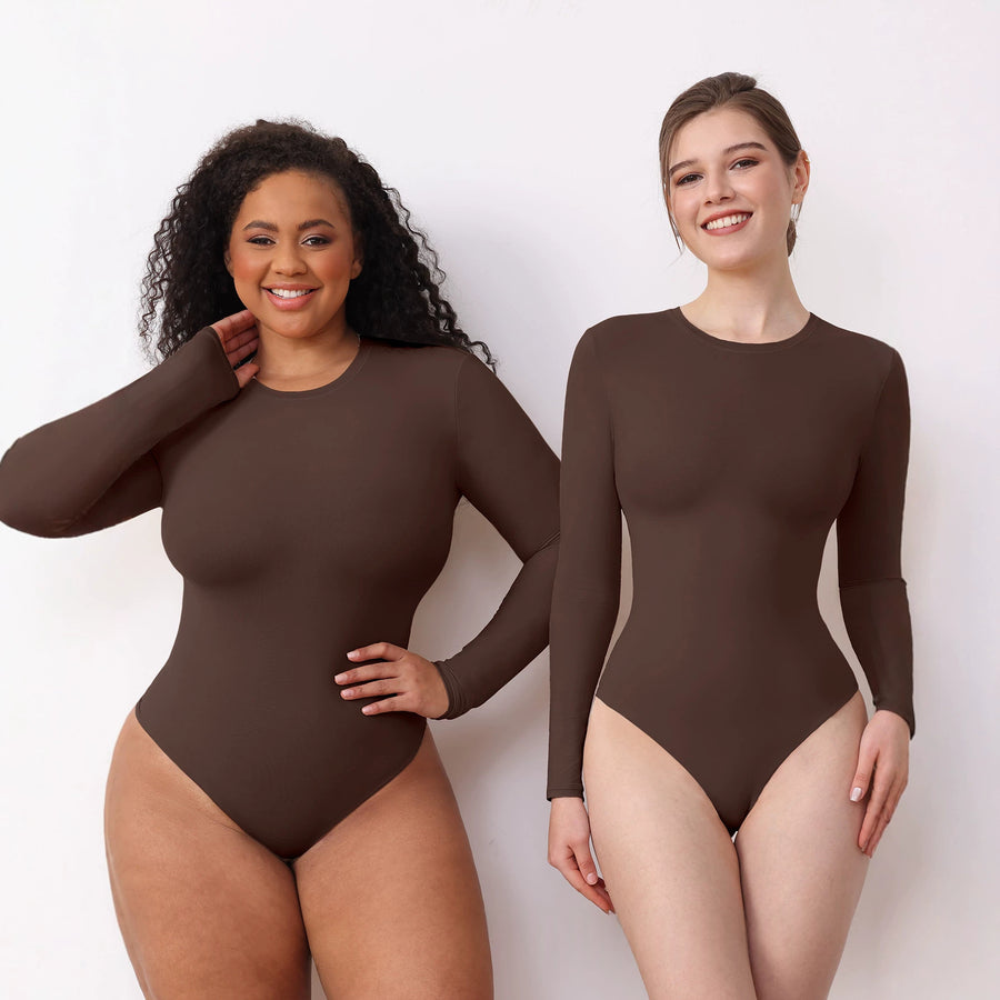 Long-Sleeve Fitted Jumpsuit