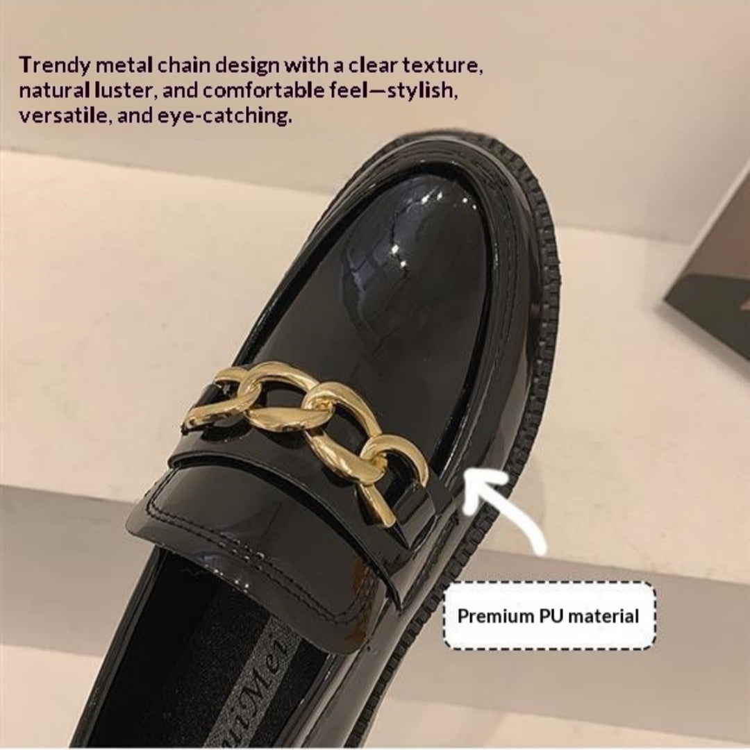 Damesloafers met plateauzool in Britse stijl