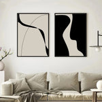 Abstract canvas schilderij voor boven de bank