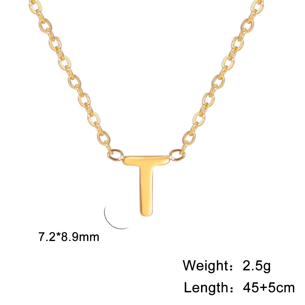 Personalisierte Buchstaben-Halskette mit Anhänger, 18K Gold