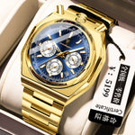 Orologio al quarzo luminoso retrò da uomo, impermeabile