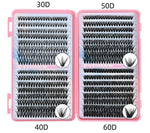 Lash Cluster Kit, 640 stuks, 9-16mm D-krul