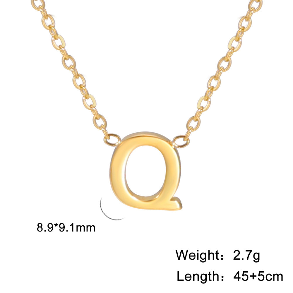 Personalisierte Buchstaben-Halskette mit Anhänger, 18K Gold