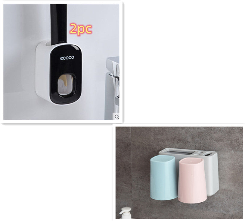 Automatischer Zahnpastaspender mit Zahnbürstenhalter-Set