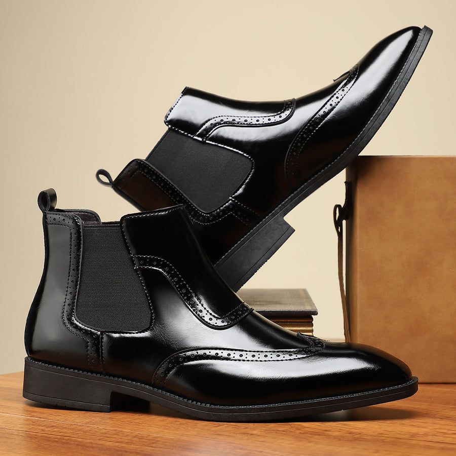 Men's Retro Western Slip-On Boots